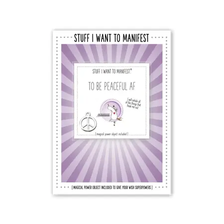 Warm Human Manifest Greeting Card - Peaceful Message, Artistic Design
