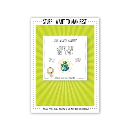 Warm Human Manifest Greeting Card Girl Power Vibrant Design