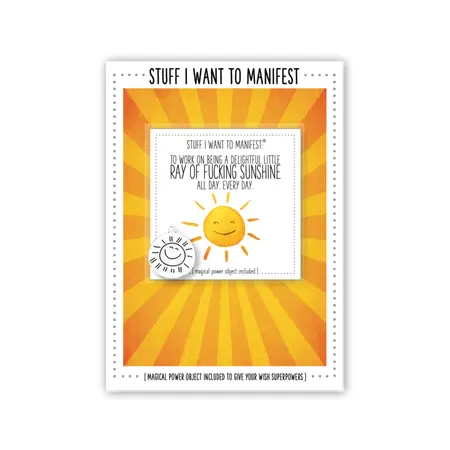 Warm Human Greeting Card Manifest Sunshine - Bright Motivational Card
