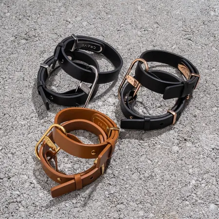 Crave ICON Cuffs Black/Rose Gold - Elegant Adjustable Wrist Bands