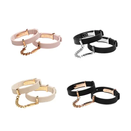 Crave ID Cuffs Black/Rose Gold - Elegant Adjustable Wrist Jewelry
