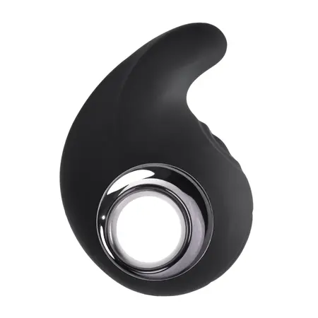 Playboy Ring My Bell Crna - Dvostruki silikonski vibrator sa tapkačem