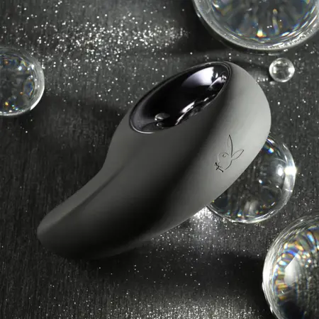 Playboy Ring My Bell Crna - Dvostruki silikonski vibrator sa tapkačem