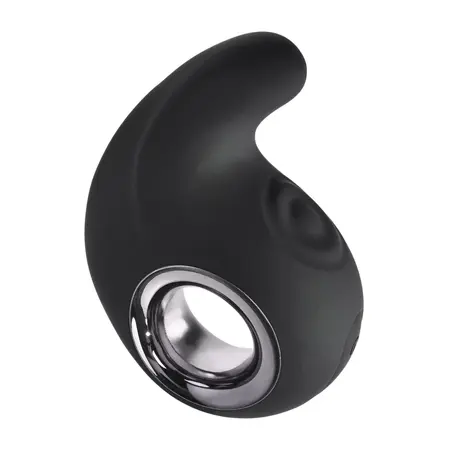 Playboy Ring My Bell Crna - Dvostruki silikonski vibrator sa tapkačem