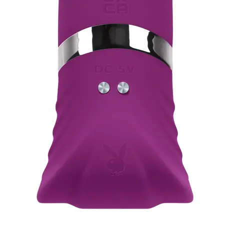 Playboy Pleasure Tap That vibrator ljubičasti - 9-brzinski zakrivljeni silikonski model