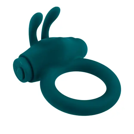 Playboy Bunny Buzzer Teal Intimate Ring with Vibrating Ears USB