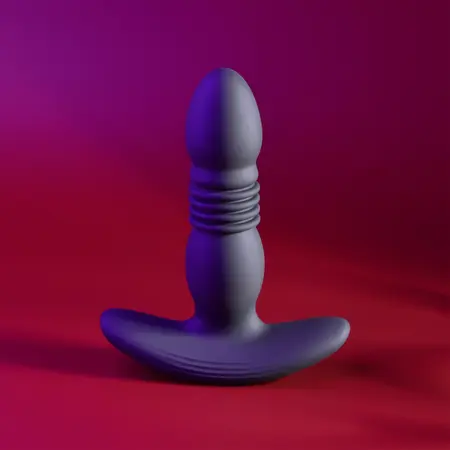 Playboy Pleasure Trust The Thrust Remote Silicone Plug Black 5.4in
