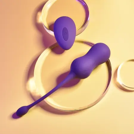 Playboy Pleasure Double Time Kegel trener ljubičasti, daljinski, vodootporan