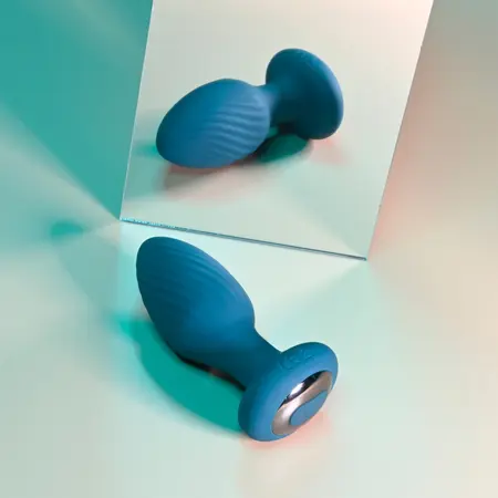 Playboy Pleasure Spinning Tail Teal - Rotating Remote Plug, Silicone