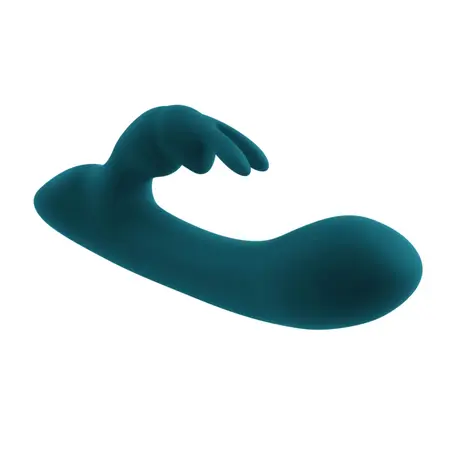 Playboy Lil Rabbit Deep Teal Dvomotorni kompaktni silikonski masažer