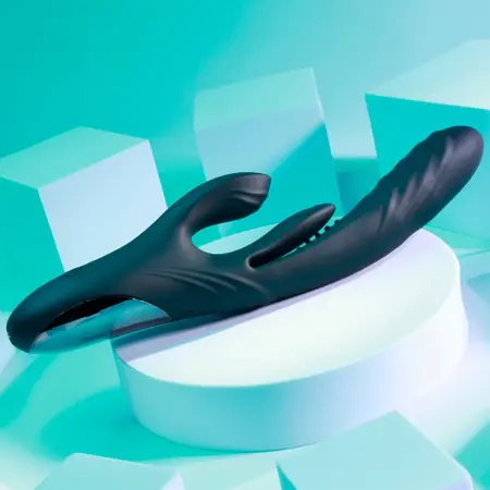 Playboy Pleasure Rapid Rabbit Black - Multi-Action Intimate Device, 10