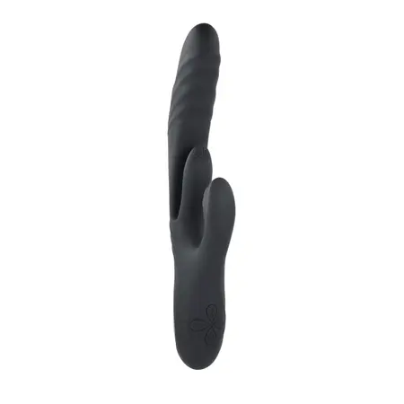 Playboy Pleasure Rapid Rabbit Black - Multi-Action Intimate Device, 10