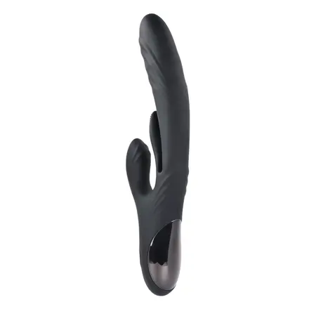 Playboy Pleasure Rapid Rabbit Black - Multi-Action Intimate Device, 10