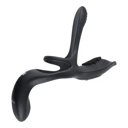 Playboy Pleasure The 3 Way Silicone Support Ring Black USB Remote