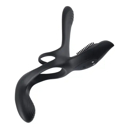 Playboy Pleasure The 3 Way Silicone Support Ring Black USB Remote
