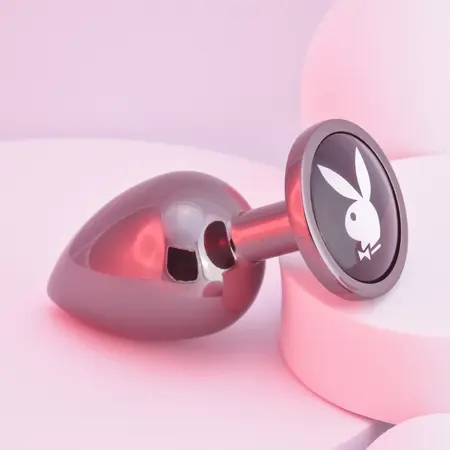 Playboy Tux Large Aluminium Intimate Plug - Elegant Black & White Design