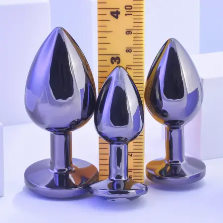 Playboy Pleasure 3-delni hematit analni set čepova – gradirane veličine