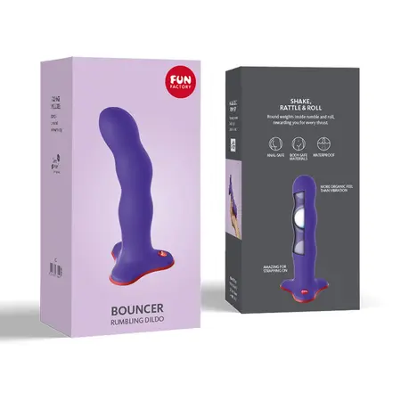 Fun Factory Bouncer Strap-on Model Flashy Purple with Internal Motion System