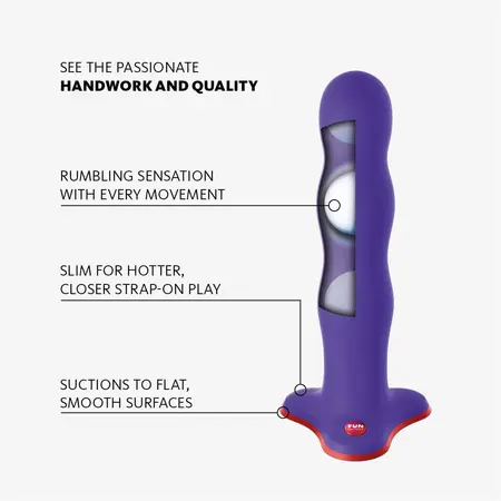 Fun Factory Bouncer Strap-on Model Flashy Purple with Internal Motion System