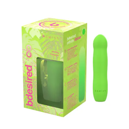B Swish Bdesired Infinite Deluxe Beauty Edition intimni masažer roze-zelena