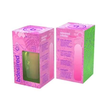B Swish Bdesired Infinite Deluxe Beauty Edition silikonski roze-zelena 16cm