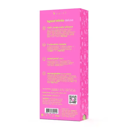 B Swish Bgood Infinite Deluxe silikonski vodootporni punjivi 18cm ljubičasti