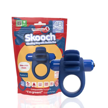 The Screaming O 4B Skooch Blueberry Intimate Vibrating Ring Silicone