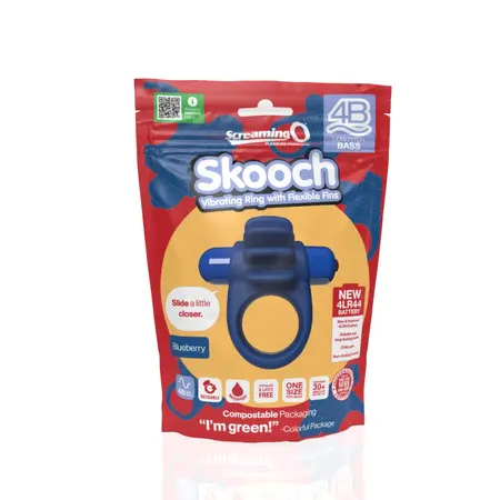 The Screaming O 4B Skooch Blueberry Intimate Vibrating Ring Silicone