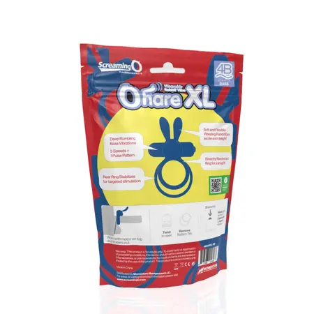 The Screaming O 4B Ohare XL Blueberry Silicone Ring Vibrator