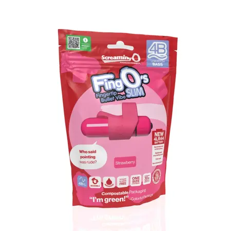 The Screaming O 4B FingO Slim Strawberry Intimate Finger Device