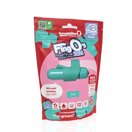 The Screaming O 4B FingO Slim Kiwi - Finger Vibration System, Waterproof