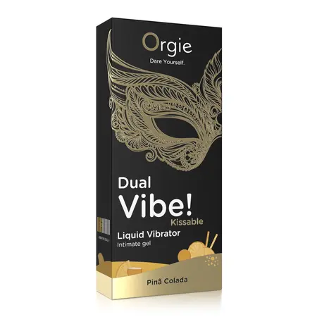 Orgie Dual Vibe Intimate Gel Pina Colada Flavor 15ml Kissable