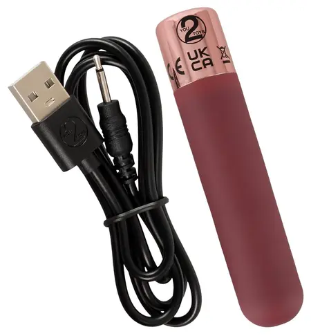 You2Toys Bullet Rechargeable Compact Intimate Device 10 Modes Black
