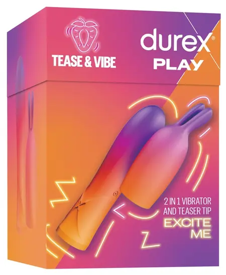 Durex Bunny 2in1 Mini Vibe & Tease Waterproof Rechargeable 10.5cm