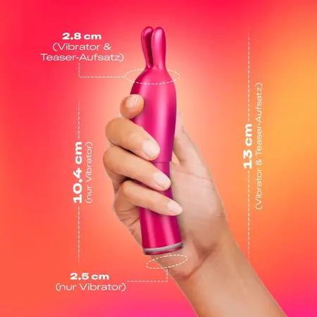 Durex Bunny 2in1 Mini Vibe & Tease Waterproof Rechargeable 10.5cm
