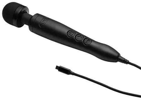 Doxy 3 USB-C Matte Black Personal Massager, 28cm, Ergonomic Design