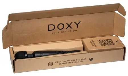 Doxy 3 USB-C Matte Black Personal Massager, 28cm, Ergonomic Design