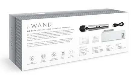 Le Wand Die Cast Rechargeable Silver Massage Wand - Compact & Powerful
