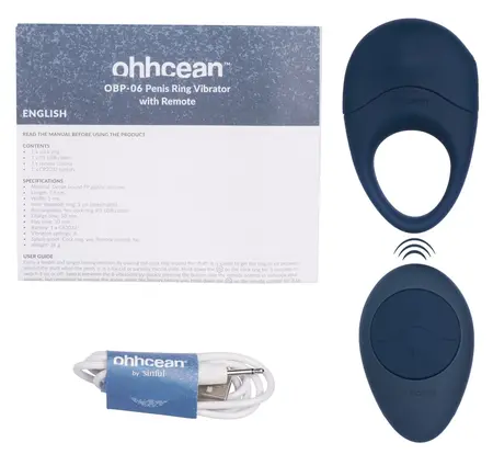 ohhhcean Ocean Blue Ring with Remote Control, Eco-Friendly Silicone, 7.5 cm