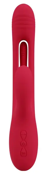 Sweet Smile Rabbit Flicking Intimni Sistem, Roze, 24.2cm, Silikon