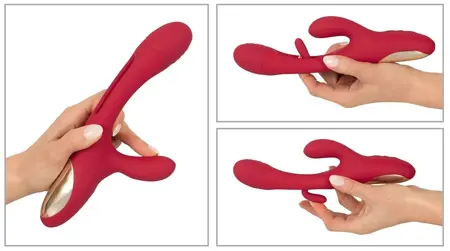Sweet Smile Rabbit Flicking Intimni Sistem, Roze, 24.2cm, Silikon