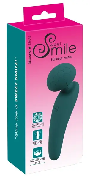 Sweet Smile Flexible Wand Kompaktni Punjivi Masažer, 10 Režima, Crni
