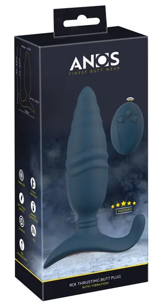 ANOS RC Thrusting Čep sa Daljinskim Upravljanjem, Perinealni Stimulator, Crni
