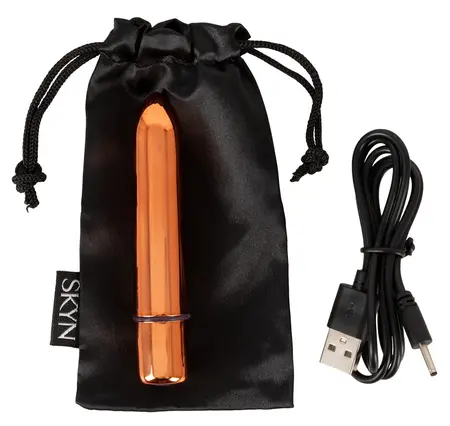SKYN Thrill Bullet Vibrator Rose Gold, Waterproof, USB Rechargeable 9.4cm