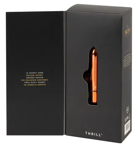 SKYN Thrill Bullet Vibrator Rose Gold, Waterproof, USB Rechargeable 9.4cm