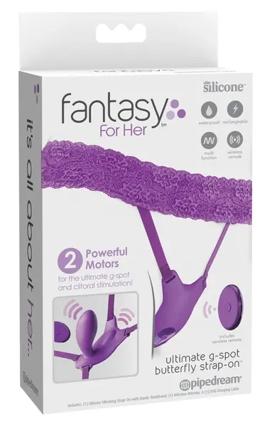Fantasy For Her Ultimate Butterfly intimni nosivi vibrator, roze