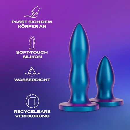 Durex Deep & Deeper Silicone Plug Duo Set, Two Sizes, Black
