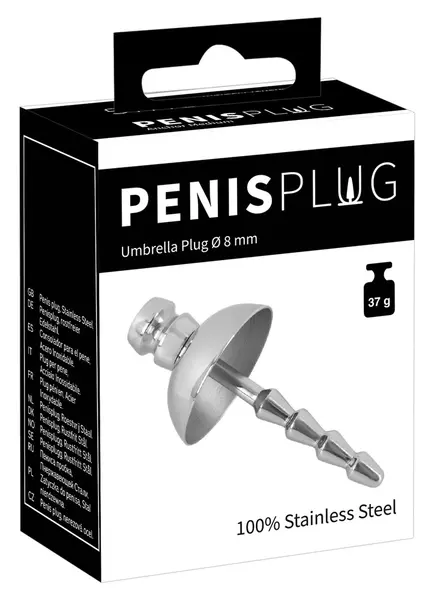 Mystim Umbrella Intimate Plug Stainless Steel 7.7cm