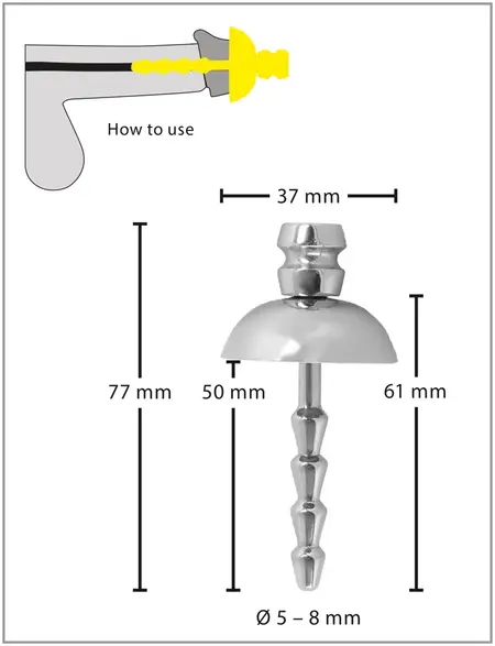 Mystim Umbrella Intimate Plug Stainless Steel 7.7cm