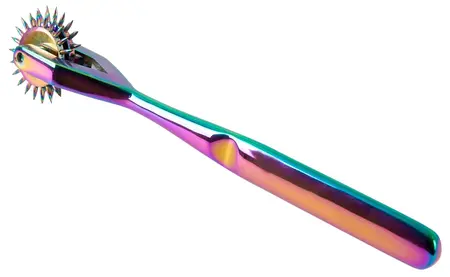 Fetish Collection Rainbow Double Pinwheel Metal Sensory Tool 16.5cm